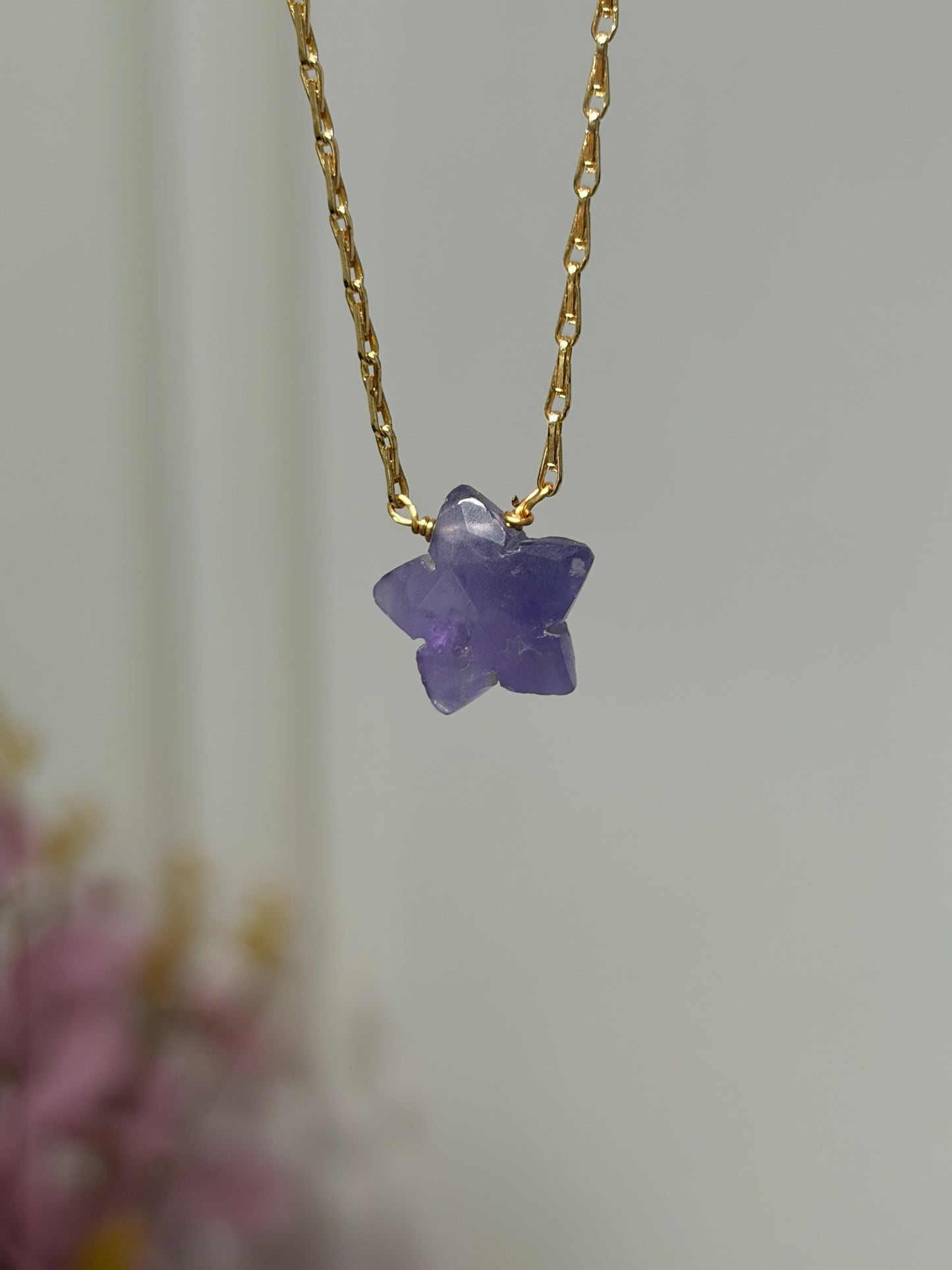 SHINE• Collar Estrella Amatista Facetada