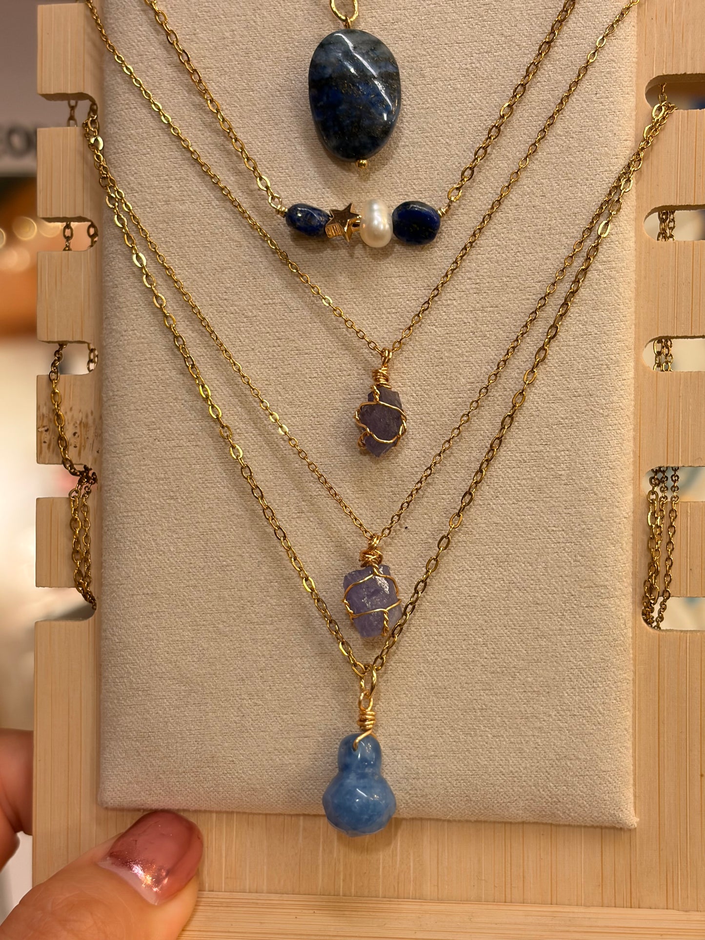 Stock de Bien de Ojo •Collar Mineral Sencillo Varios