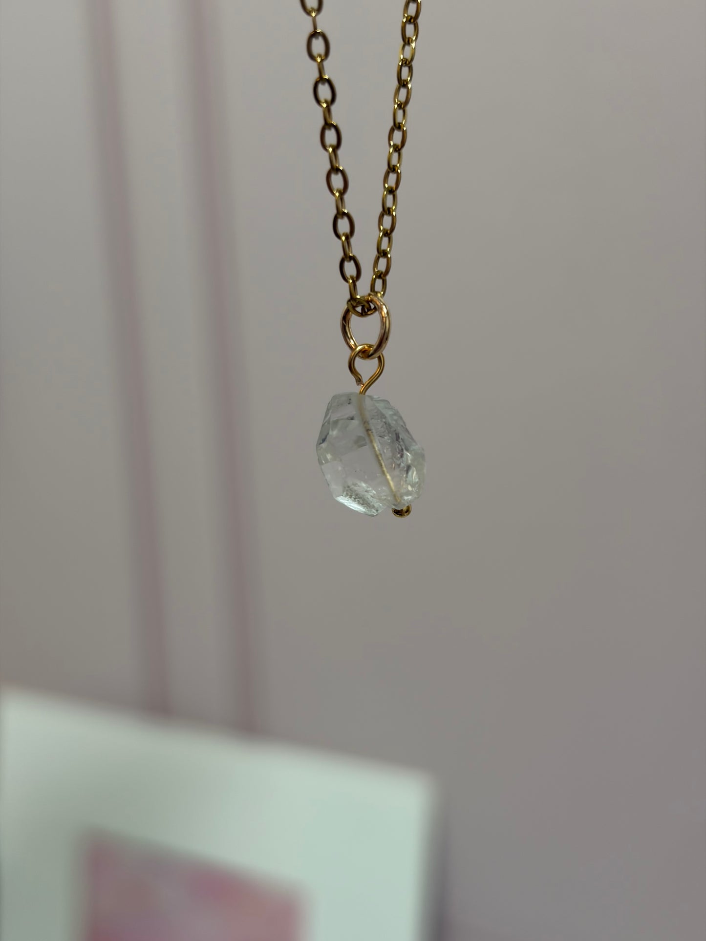 Collar Destello Diamante Herkimer