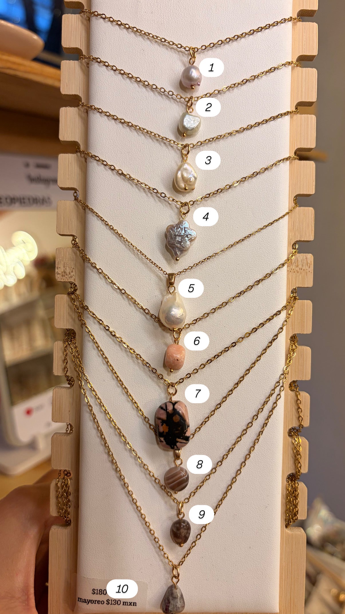 Stock de Bien de Ojo•Collar Mineral Sencillo Varios
