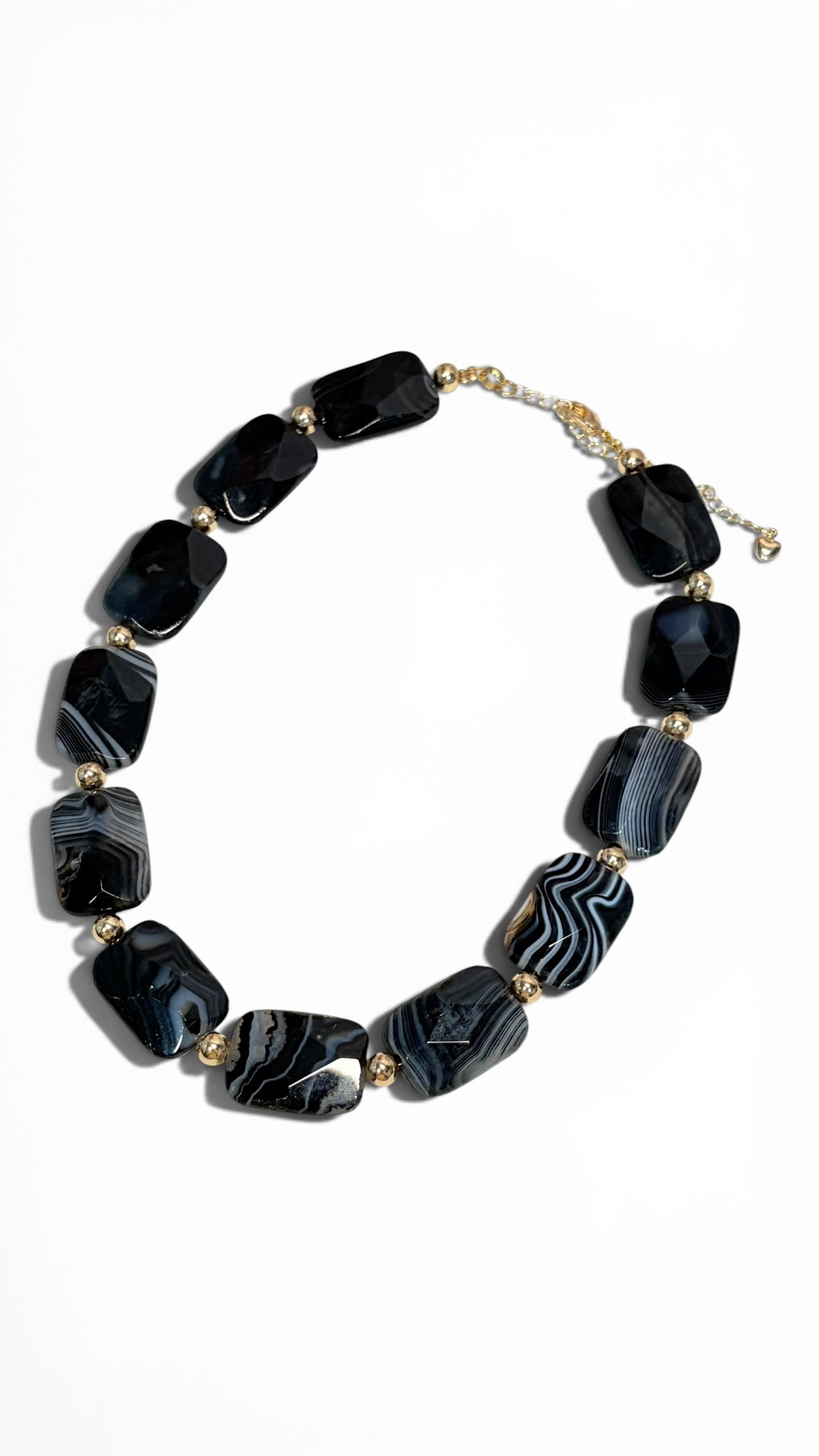 Gargantilla Chunky° Agata Negra.