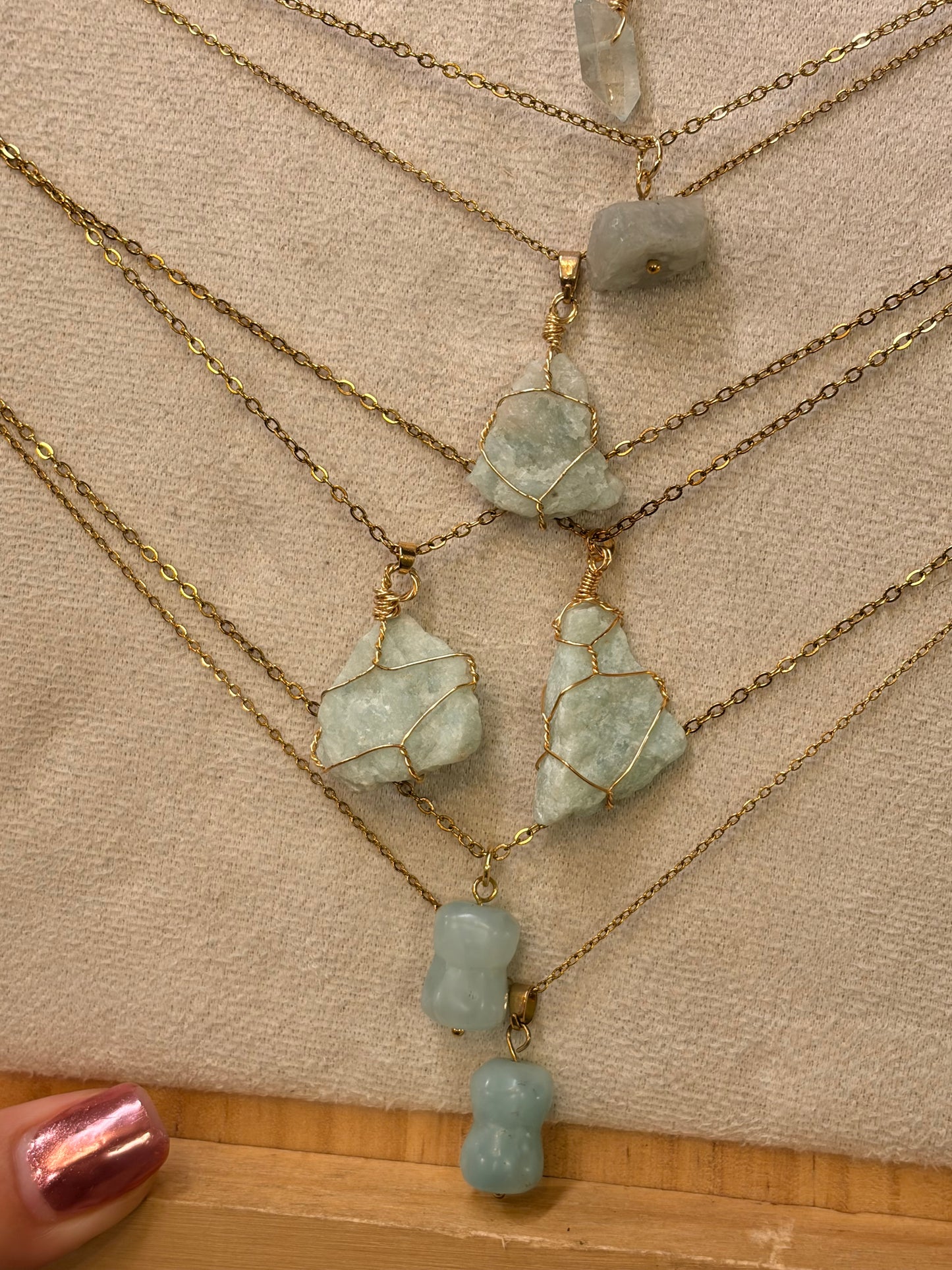 Stock de Bien de Ojo •Collar Mineral Sencillo Varios
