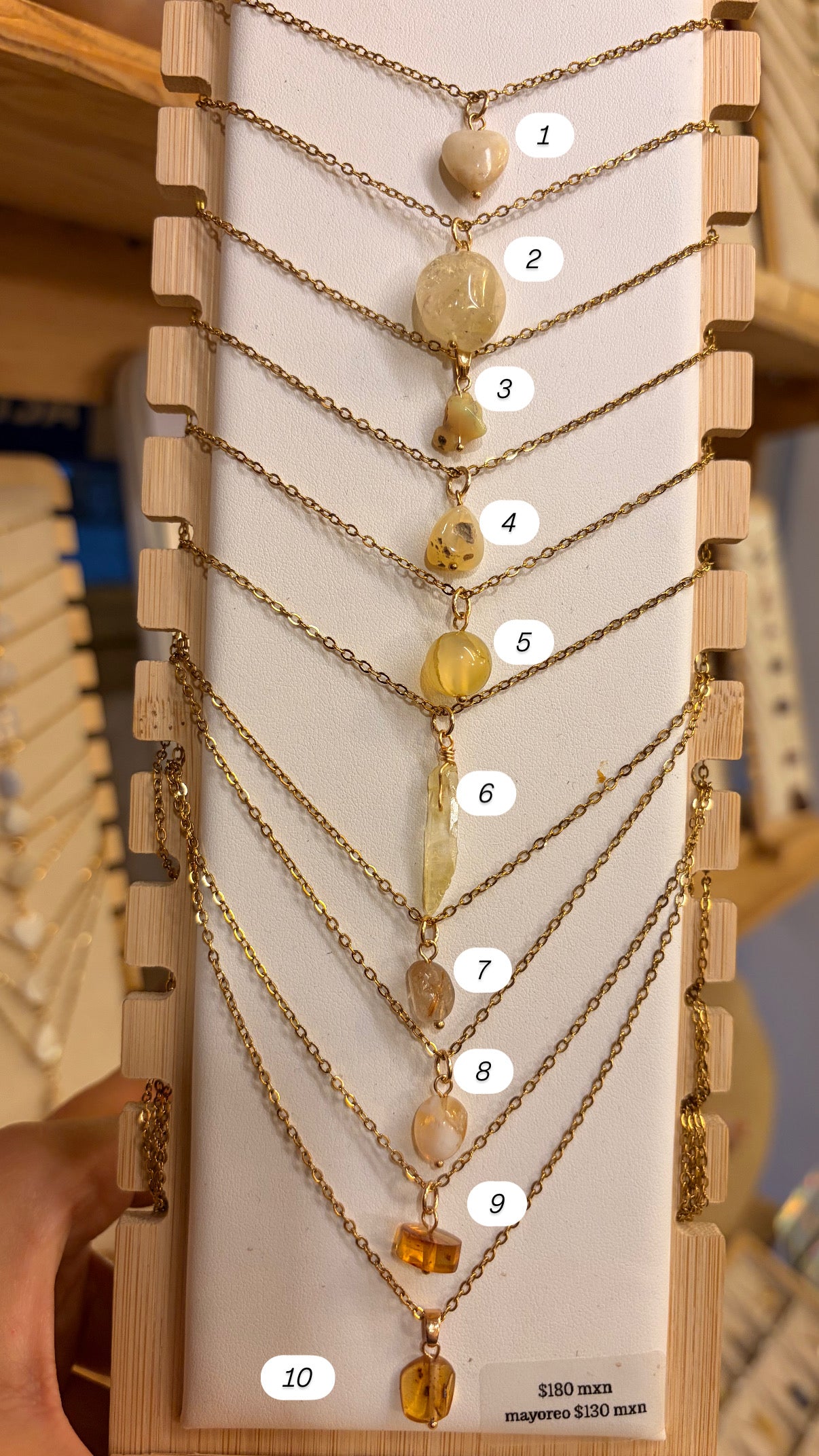 Stock de Bien de Ojo•Collar Mineral Sencillo Varios