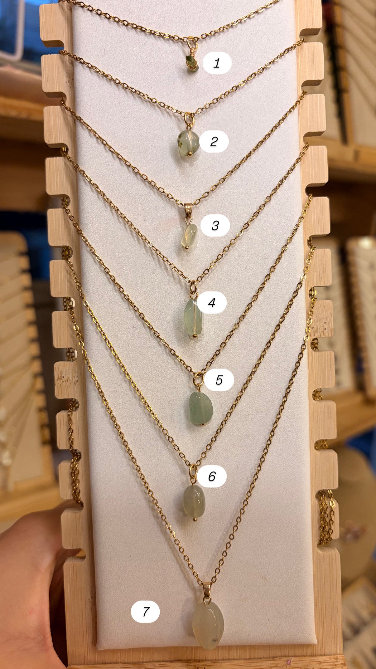 Stock de Bien de Ojo•Collar Mineral Sencillo Varios