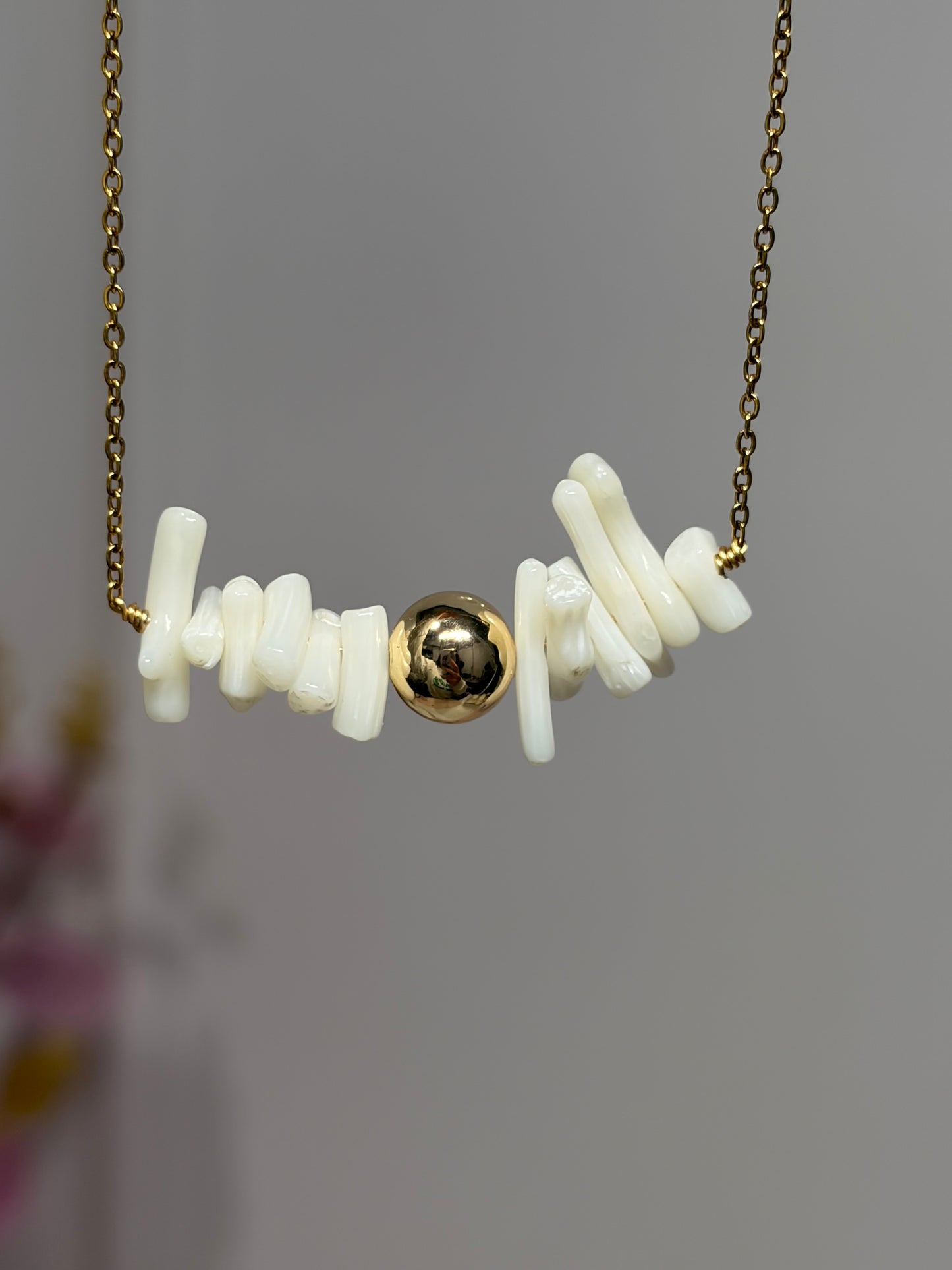 Collar Coral Blanco