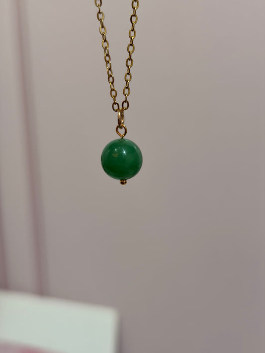 Collar Destello de Cuarzo Verde
