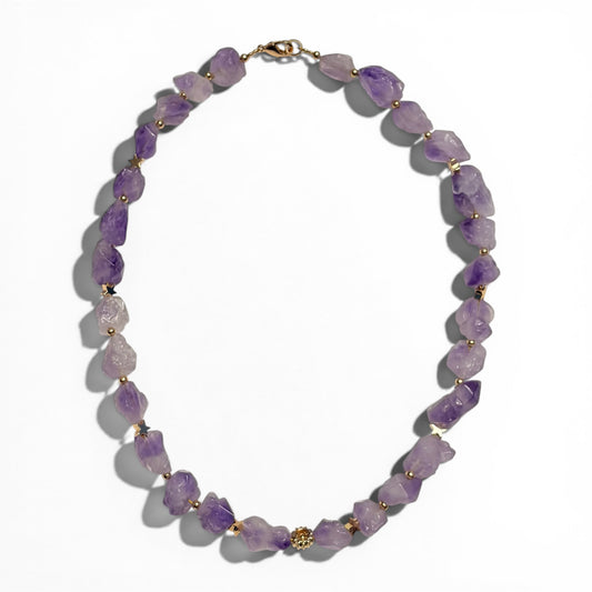 Gargantilla Chunky • Amatista Druzy Lavanda