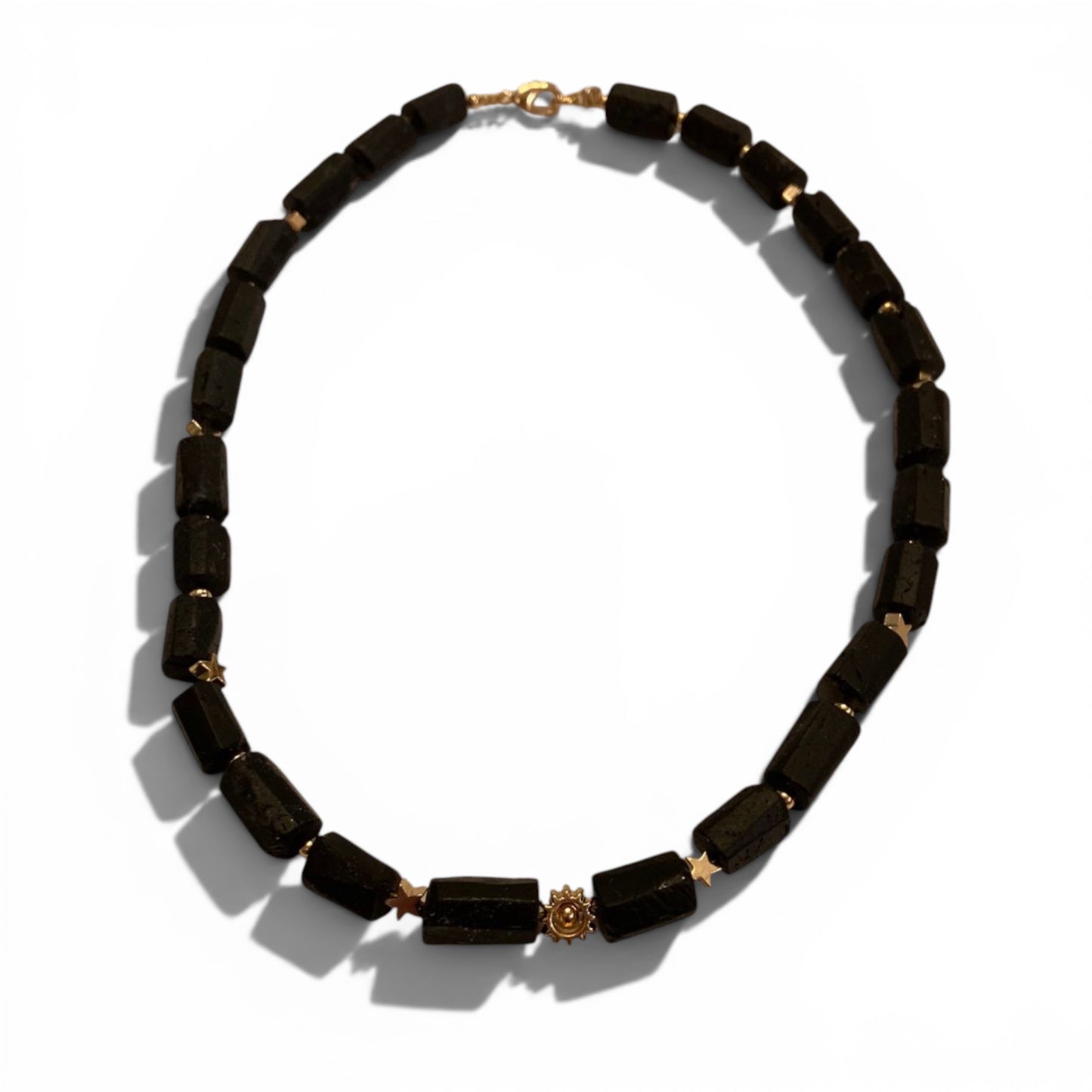Gargantilla Chunky • Turmalina Negra Pulida